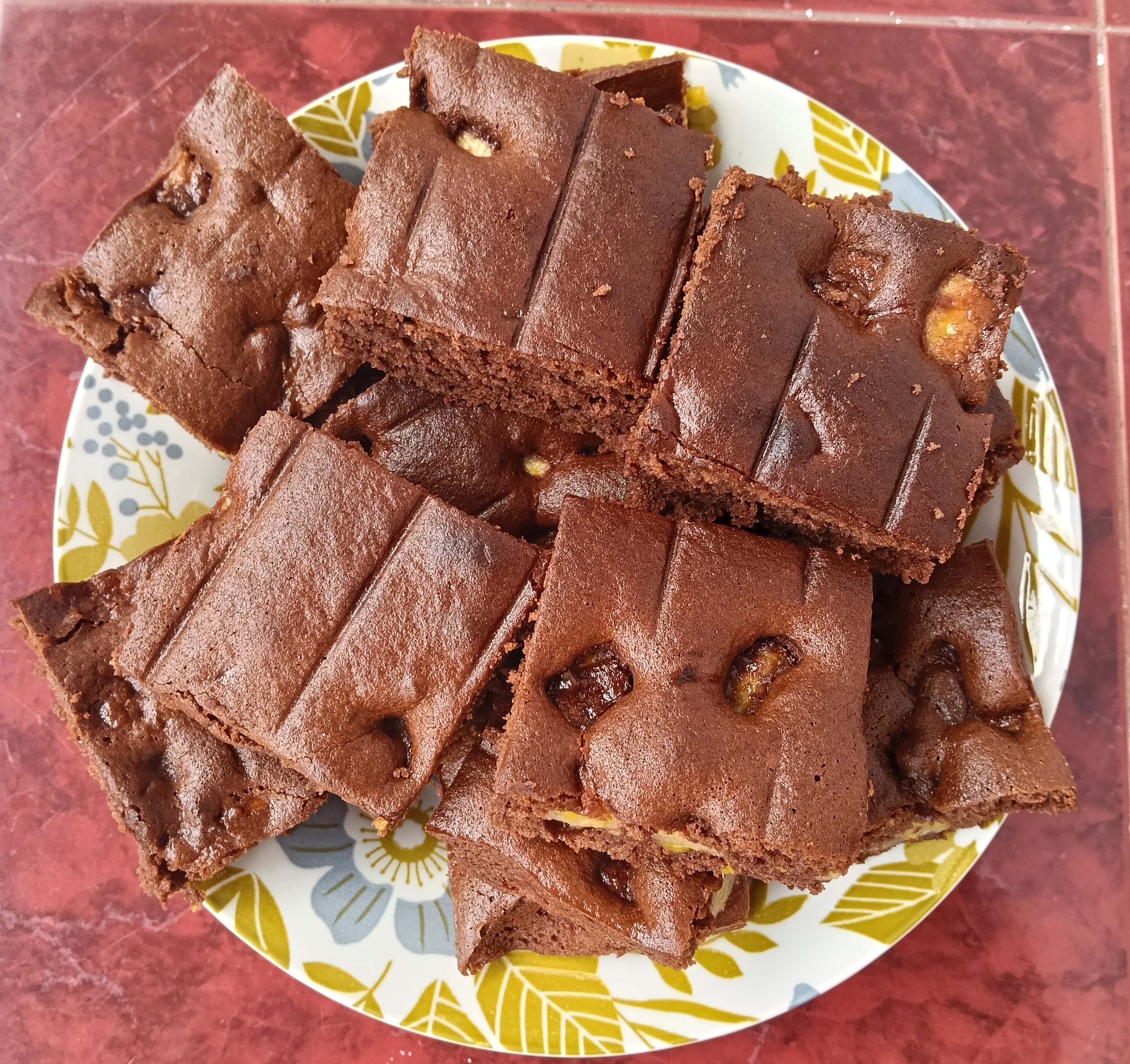 Брауни с бананами на сгущенке